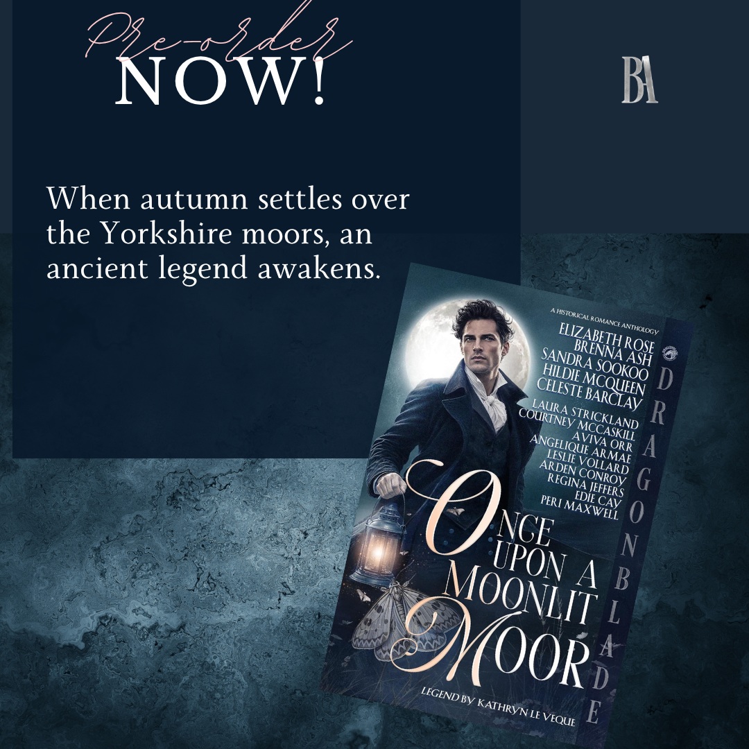 New pre-order!! 
Releasing 9/27

The spooky season has arrived and so has another romantic collection of haunting love tales!

When autumn settles over the Yorkshire moors, an ancient legend awakens.

Centuries ago, two lovers attempted to elope, only to be torn apart by an angry father. The young man lost his head—and legend says he still drives his phantom carriage across the moonlit moors, searching for the woman he loved.

Once Upon a Moonlit Moor is a collection of historical romances about lovers divided by family, circumstance, distance, or time—and the enduring power of a love that refuses to die.

Authors in this collection include:
Elizabeth Rose
Brenna Ash
Sandra Sookoo
Hildie McQueen
Celeste Barclay
Laura Strickland
Courtney McCaskill
Aviva Orr
Angelique Armae
Leslie Vollard
Arden Conroy
Regina Jeffers
Edie Cay
Peri Maxwell