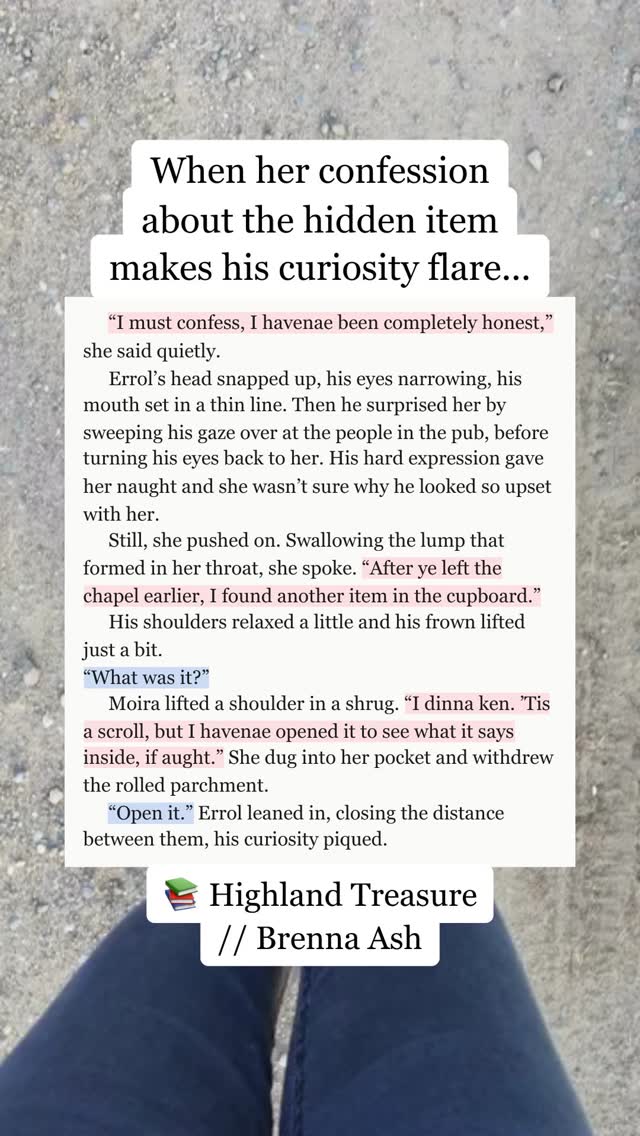 His curiosity when she confessed 😫🤭 Secrets coming out is my favorite! #bookstagram #bookrecommendations #romancebooks #historicalromance #bookswithsecrets #tension #booktok #fyp #romance #highlandtreasure