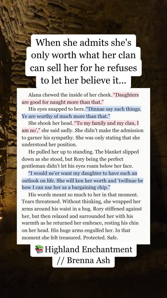 OMG the way he makes her feel safe and treasured 🥺Every woman deserves this kind of love.#highlandromance #protectivemmc #highlandenchantment #bookstagram #bookrecommendations #romancebooks #bookscenarios #bookreels #booktok