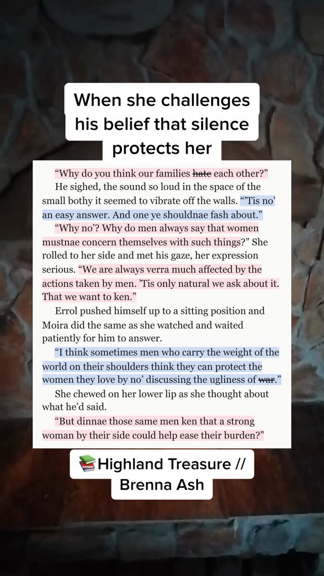 UGH PREACH, GIRL. A strong woman by his side could ease his burden? EXACTLY. 🗣️ #bookstagram #bookrecommendations #romancebooks #historicalromance #strongfemalecharacter #highlanderromance #enemiestolovers #booktok #bookishreels #fyp