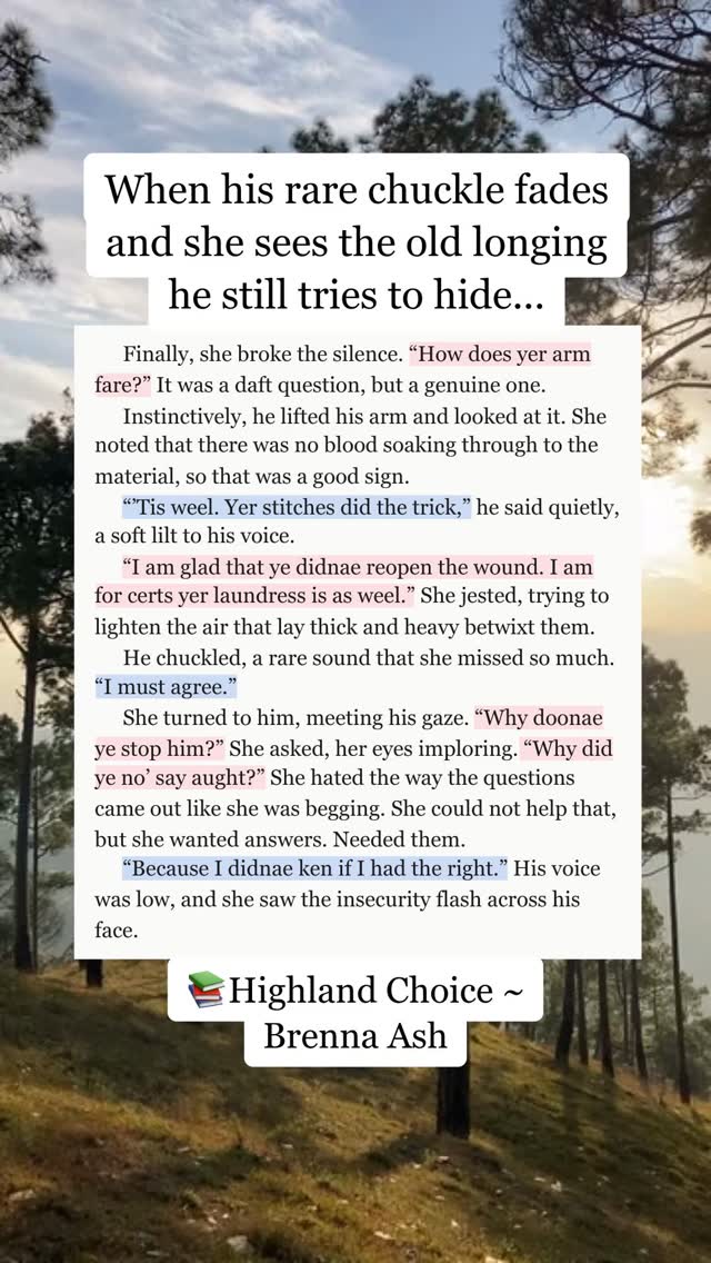 "Because I didnae ken if I had the right." SIR 😭 The longing between them is palpable. My heart can't take this angst.
#historicalromance #angstyromance #bookish #bookstagram #romancebooks #longing #hiddenfeelings #bookrecommendations #secondchanceromance #booktok #comingsoon